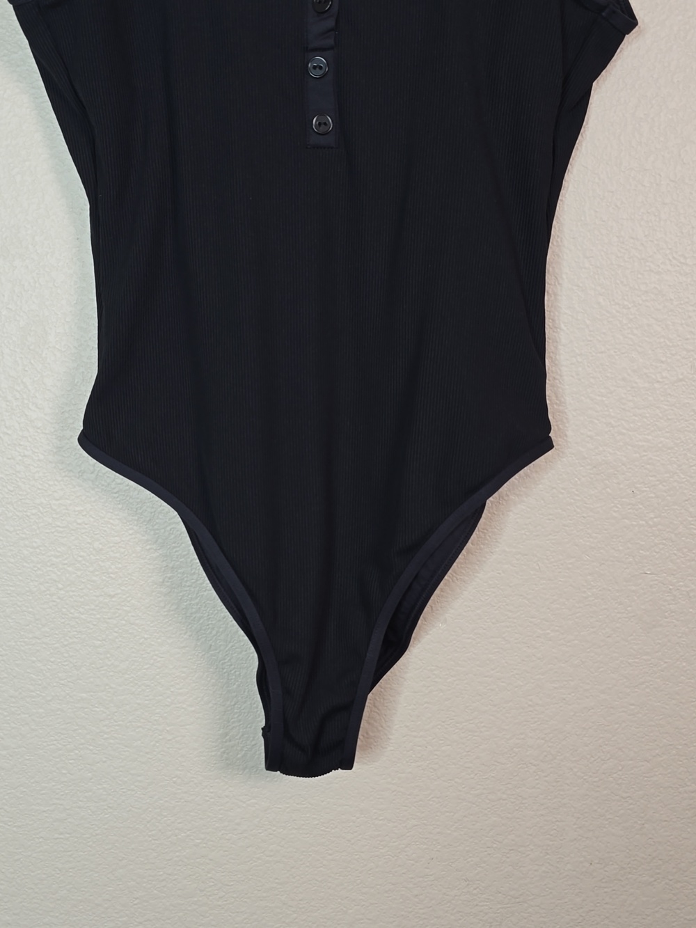 L×SPACE Riding High Ribbed Float On Black One Piece Swimming Suit Size 8. - Picture 4 of 9